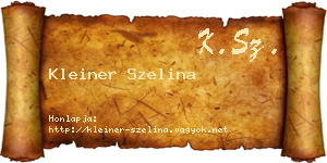 Kleiner Szelina névjegykártya